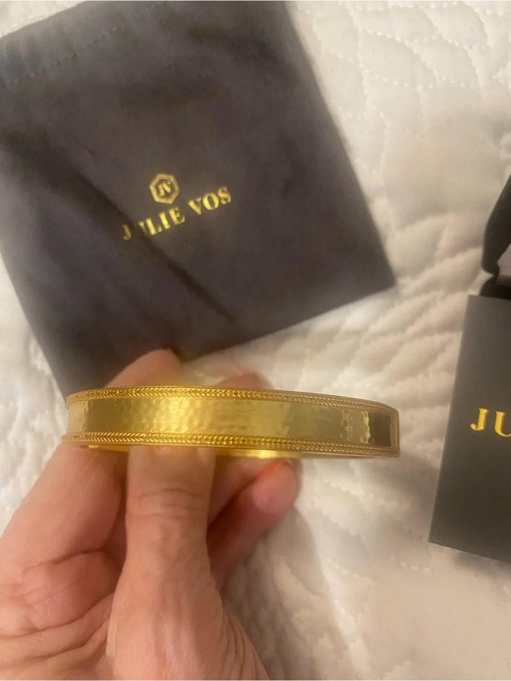 Julie Vos Gold Hinge Bangle Bracelet
